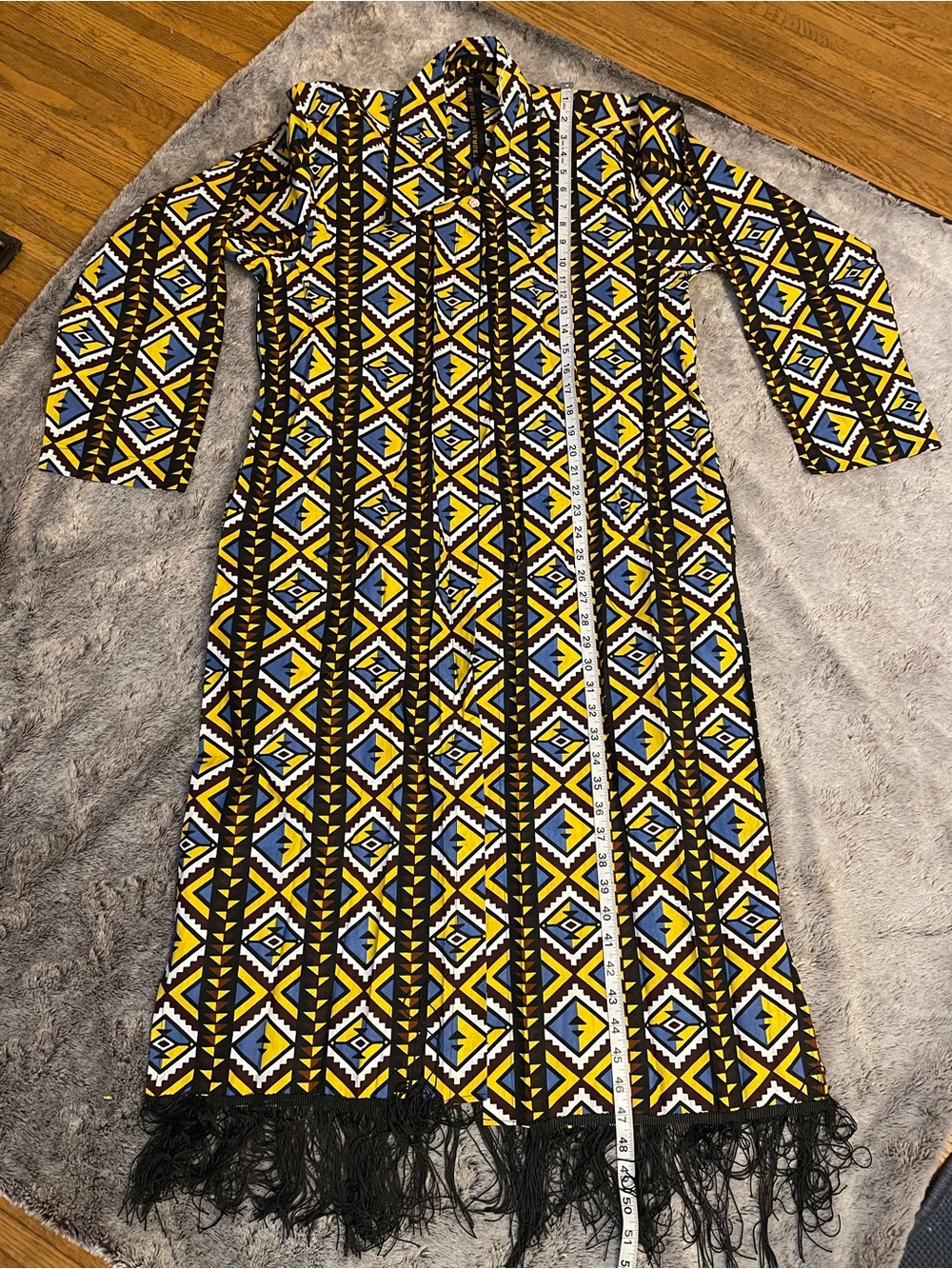 DianatouBoutik 2025 Collection Duster Kimono Dress With Fringe- Size Large